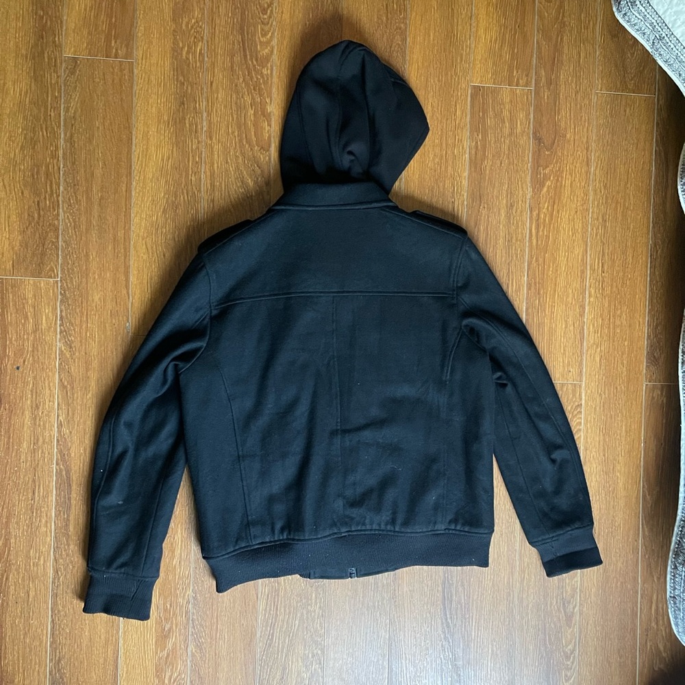 Structure Heavy Weight Black Coat